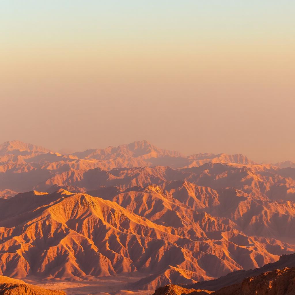 Hajar Mountain ridges layered in late afternoon light